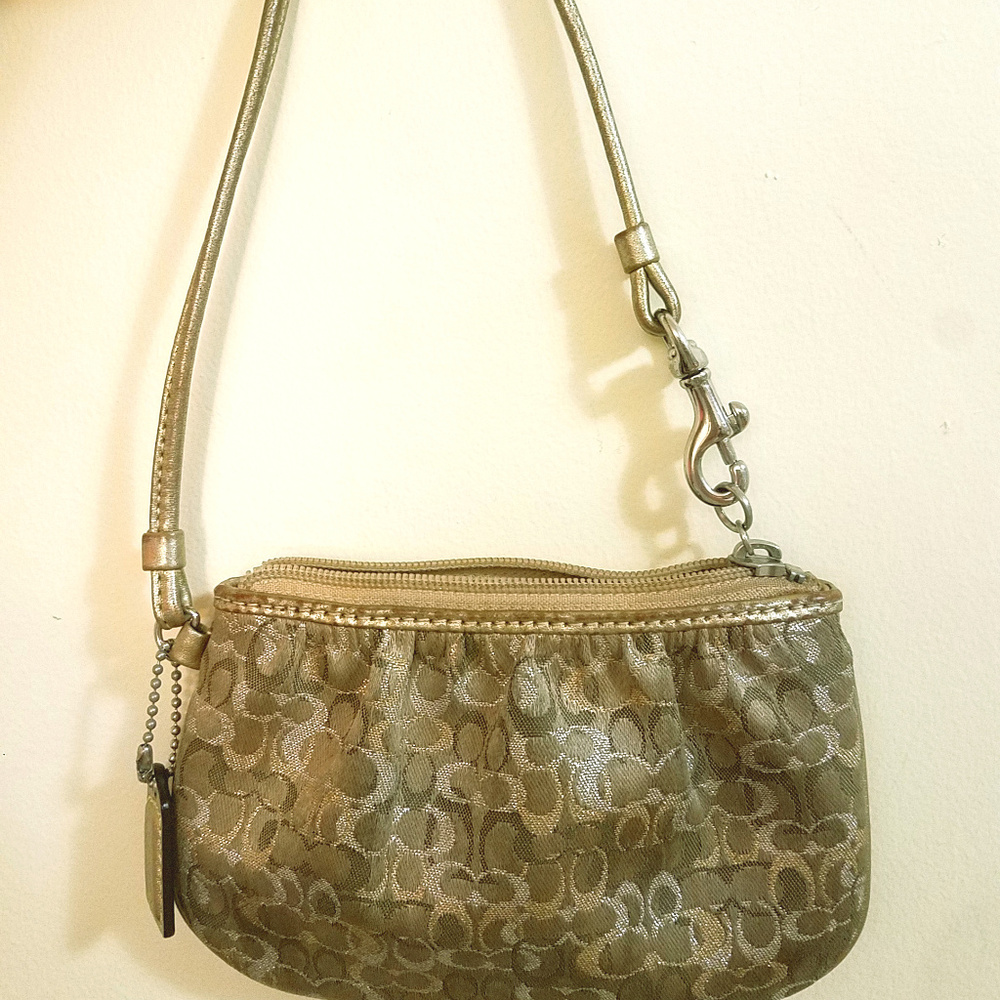 Gold Coach Wristlet